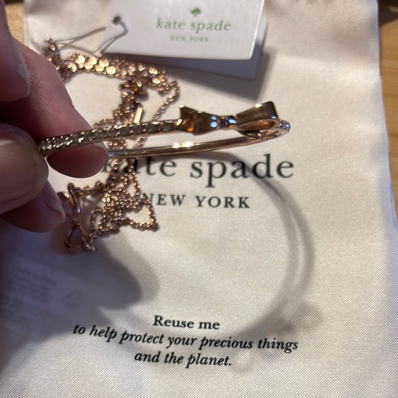 Kate Spade Gold Chain Bracelet with Necklace and Charm set - Picture 2 of 4